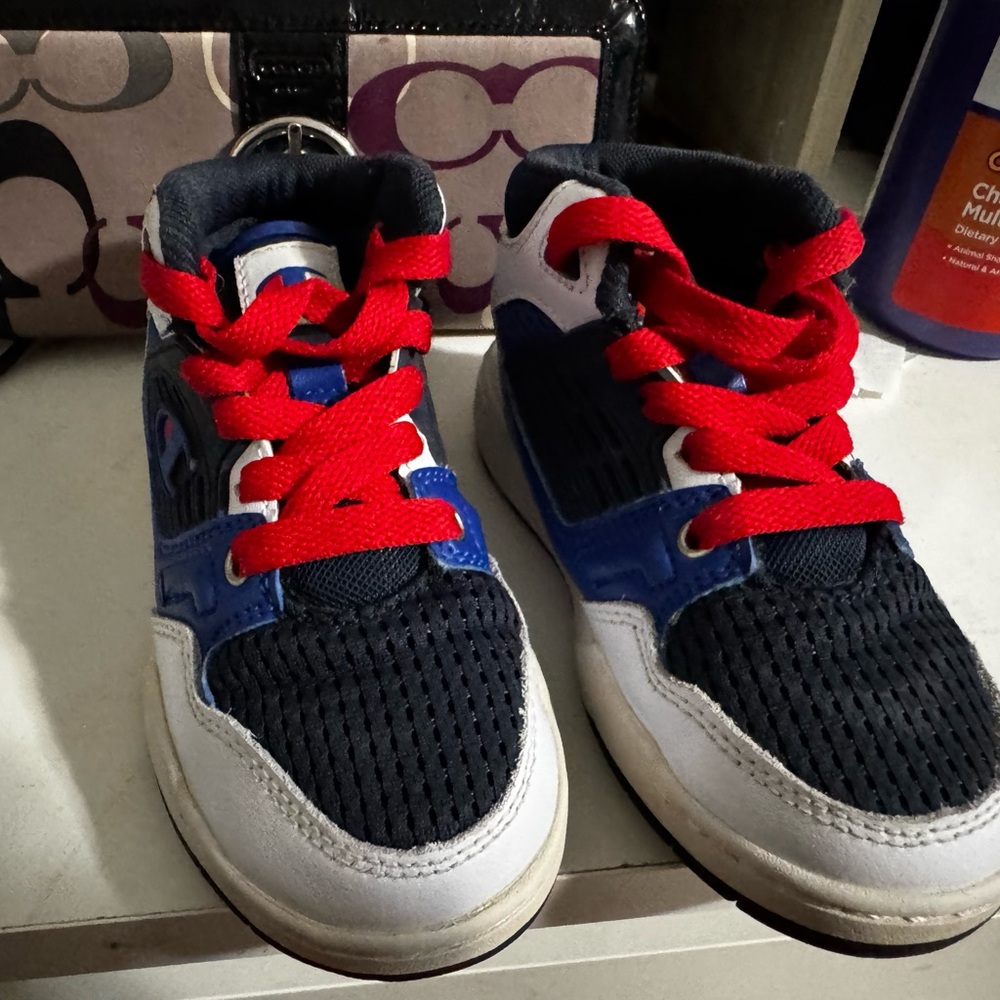 Kids Athletic Sneakers with Red Laces